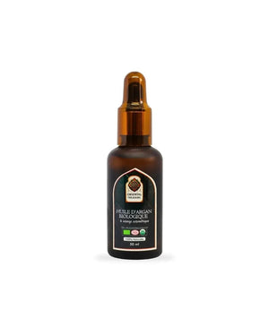 huile d'argan pour cheveux naturelle produite au maroc issue d'une agriculture bio.