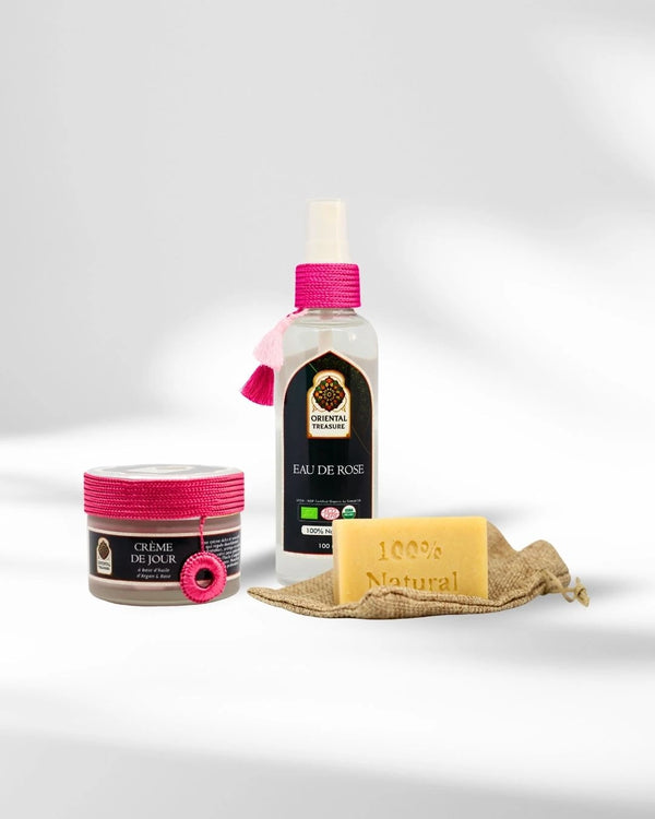 Ensemble de produits de la marque oriental treasure pour une routine Peau adolescente, à base d'ingrédients naturels