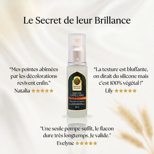 Sérum Cheveux Argan, Ricin & Blé – Trio d'Huiles Nourrissant Parfum Framboise