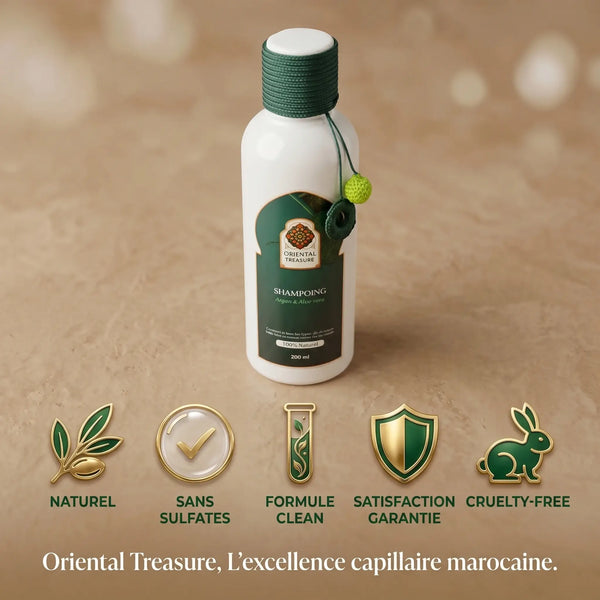 Garanties Oriental Treasure shampoing argan aloe vera naturel Maroc