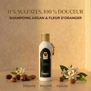 Shampoing Naturel Argan & Fleur d'Oranger – Douceur & Vitalité Sans Sulfates