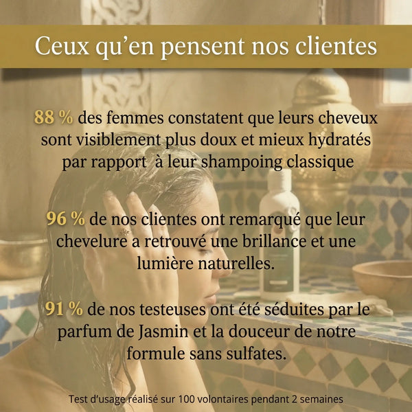 Shampoing Naturel Argan & Jasmin – Bain Nourrissant Sans Sulfates