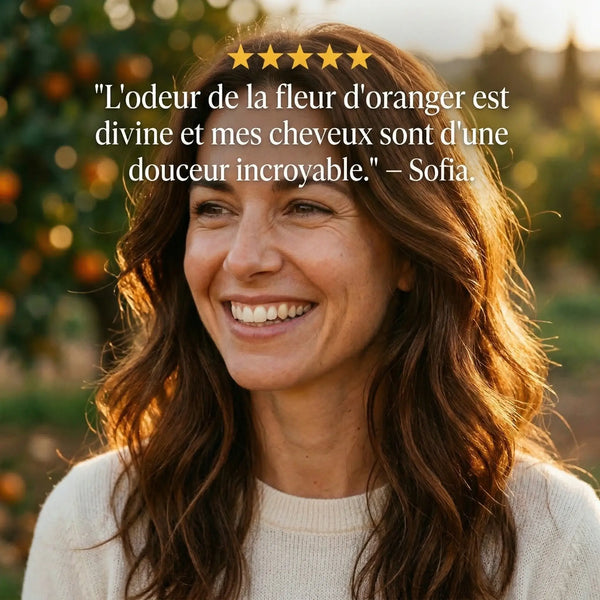 Avis cliente shampoing argan fleur d'oranger cheveux brillance parfum solaire