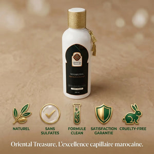 Garanties Oriental Treasure shampoing argan fleur d'oranger clean naturel Maroc
