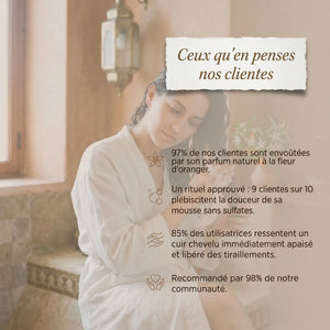 Retours clientes shampoing argan fleur d'oranger vitalité cheveux