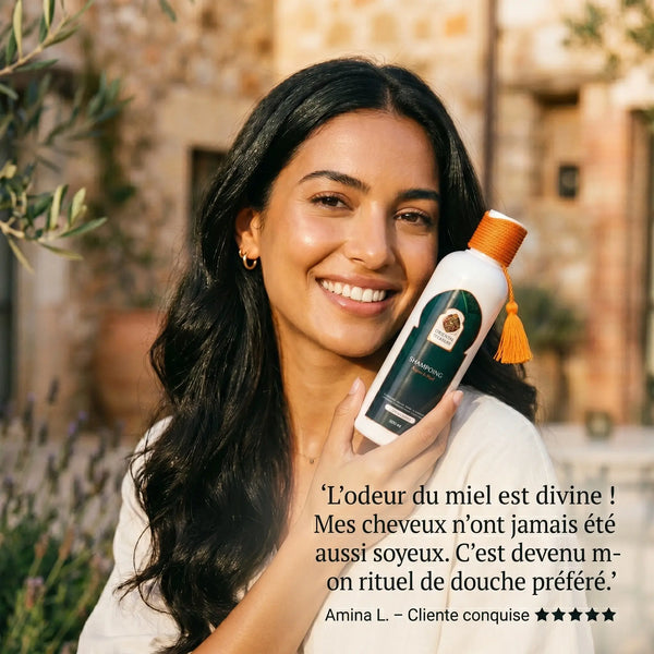 Avis cliente Khadija shampoing argan miel cheveux démêlage facile
