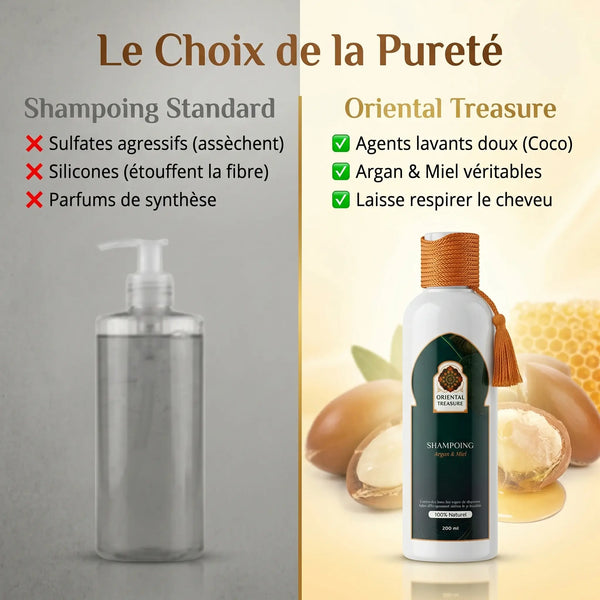 Comparatif shampoing argan miel vs shampoings industriels