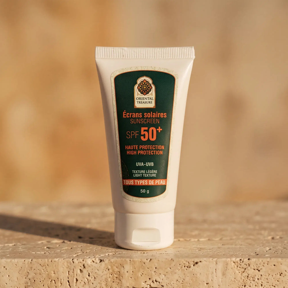 Crème solaire visage SPF 50+ Oriental Treasure haute protection UVA UVB