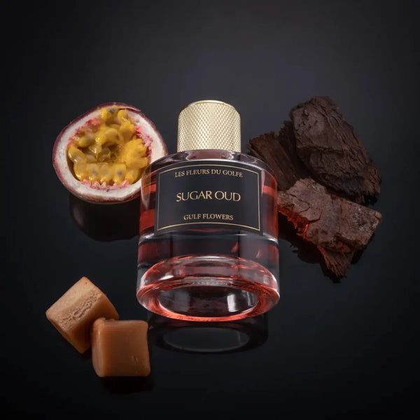 Flacon de parfum Sugar Oud avec ses notes de Oud, fruits de la passion et du caramel